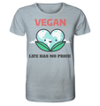 T-Shirt (meliert) nachhaltig | vegan & fair Bio-Baumwolle | Vegan (Eisblau meliert) | Phaedera UG