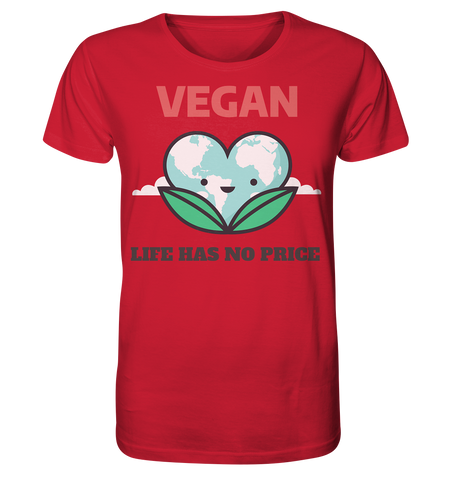 T-Shirt nachhaltig kaufen | vegan & fair Bio-Baumwolle | Vegan (Rot) | Phaedera UG
