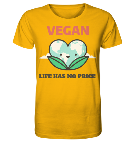 T-Shirt nachhaltig kaufen | vegan & fair Bio-Baumwolle | Vegan (Spektralgelb) | Phaedera UG