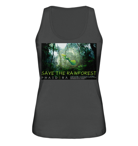 Tank-Top für Damen | nachhaltig faire Bio-Baumwolle | Rainforest (Anthrazit) | Phaedera UG
