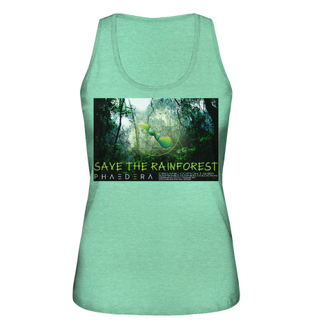 Tank-Top für Damen | nachhaltig faire Bio-Baumwolle | Rainforest (Mittelgrün meliert) | Phaedera UG