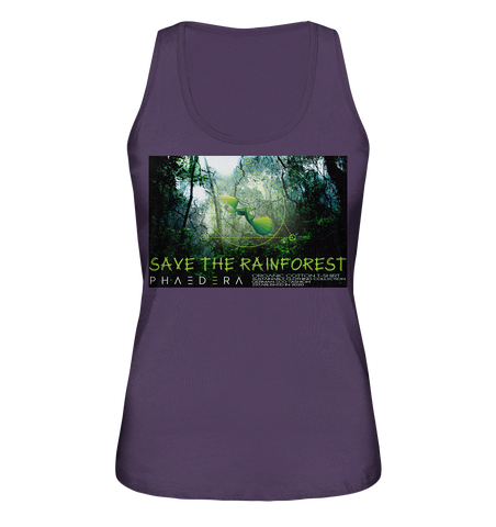 Tank-Top für Damen | nachhaltig faire Bio-Baumwolle | Rainforest (Pflaume) | Phaedera UG