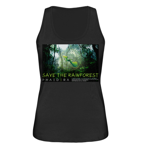 Tank-Top für Damen | nachhaltig faire Bio-Baumwolle | Rainforest (Schwarz) | Phaedera UG